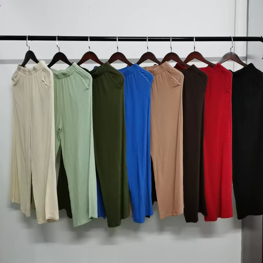 Производители напрямую поставляют Yiduo новый AliExpress Amazon Турция сплошной цвет хлопок повседневные брюки 23601