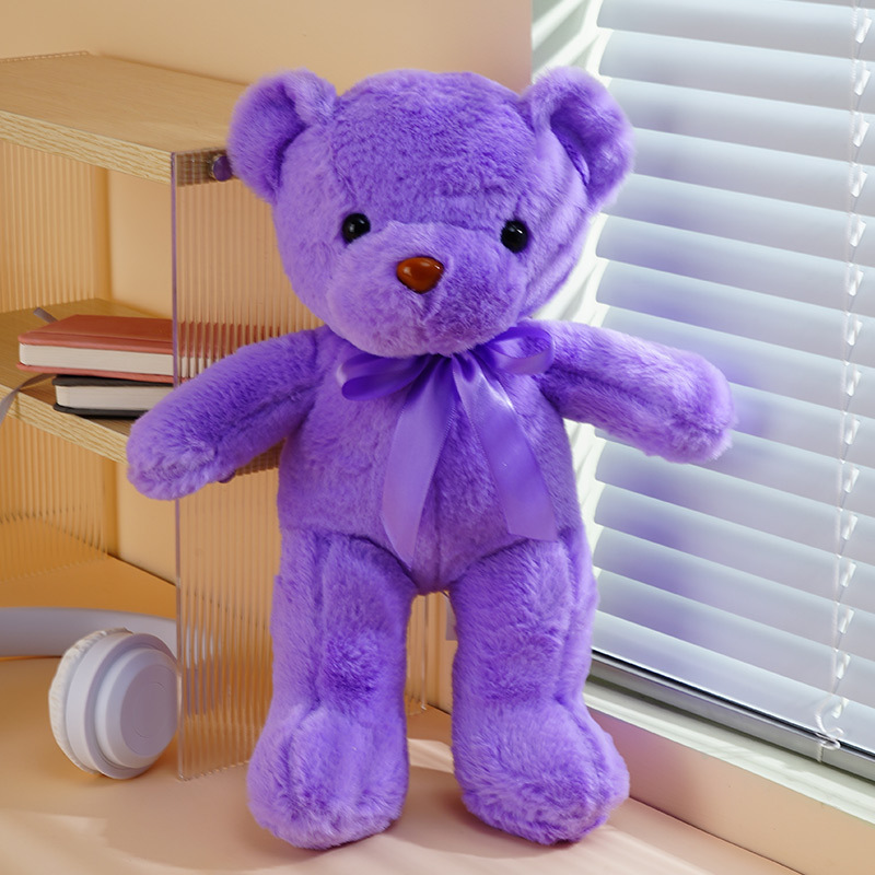 Osos de peluche con lazo de cinta de diez colores, muñecos de boda, regalos al por mayor, juguetes de peluche