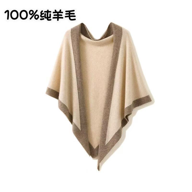 メーカーによる越境卸売、肌に優しい100％ウールショール、ウール特大三角スカーフショール、女性用、在庫あり、カスタマイズ可能|undefined