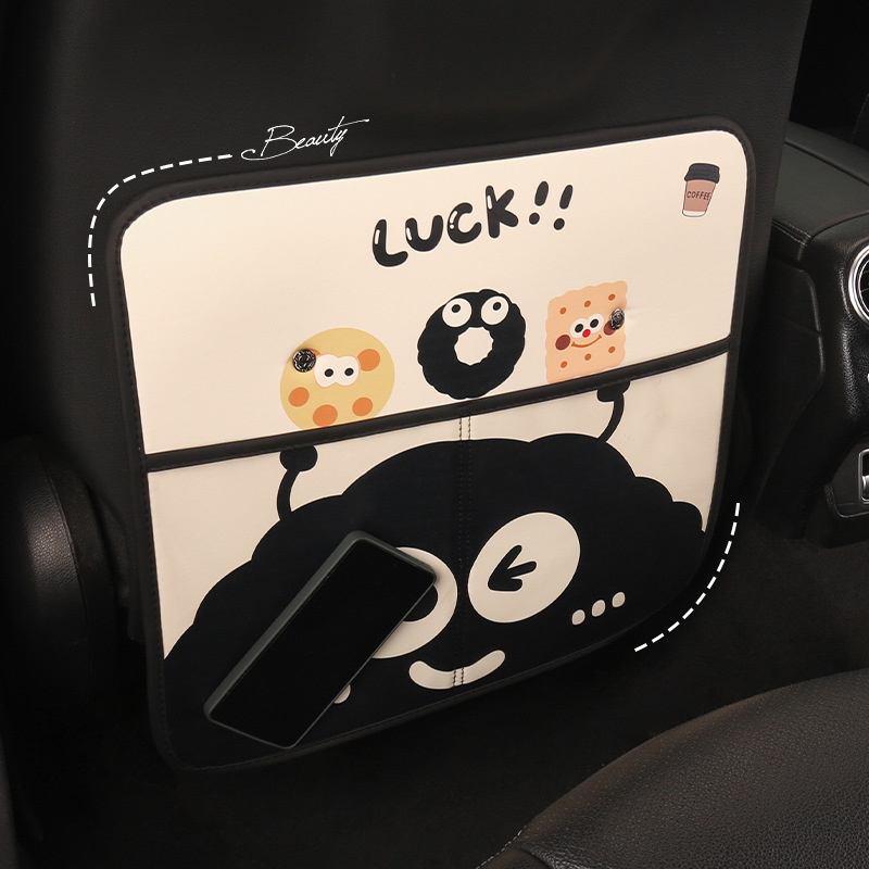 車のアンチキックパッド、後部座席のバック漫画のかわいい保護パッド、車のアンチキックパッド、汚れ防止パッド、インテリアアクセサリー|undefined