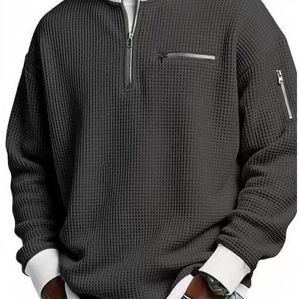 2026 Cross-Border European and American Amazon Independent Site Trendy Innovative Fashion Casual Zipper Pocket Men's Logo Shirt