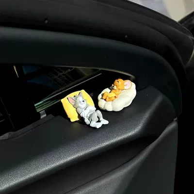 Car ornaments Cute Cartoon Car Interior Decorations - cat-and-mouse-series-sweet-pair-left-right-set-seamless-car-stickers