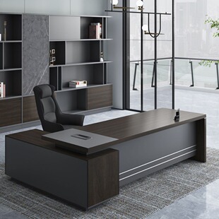 Foshan Boss Desk Ceo Desk Modern Simple and Atmospheric Office Furniture Manager Desk Executive Desk and Chair Combination Wholesale