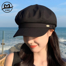 显脸小八角帽女韩版春夏季英伦复古画家贝雷帽百搭鸭舌帽直播批发