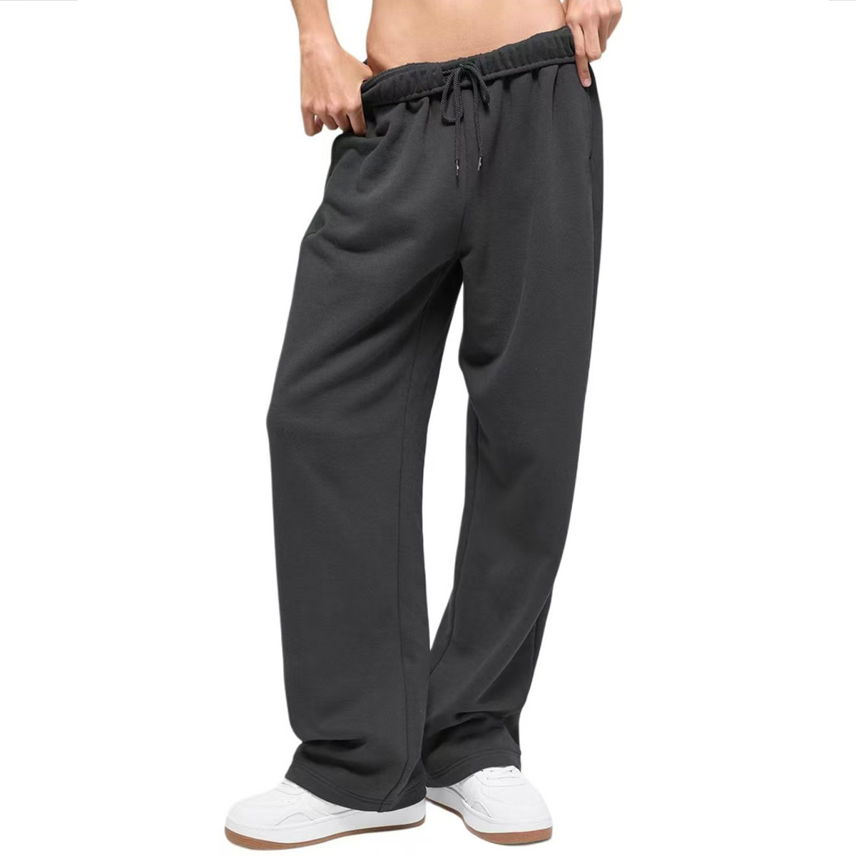 aIo nuevo pantalones casuales sueltos de piernas anchas primavera y otoño de dopamina pantalones de color sólido de pull-out pantalones casuales image 5