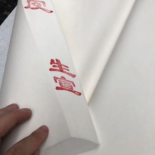 Wholesale 4-foot by 4-inch Xuan paper, white, for Chinese painting, raw Xuan paper, semi-wet Xuan paper, calligraphy creation, whole sheet, thickened product, pure skin paper