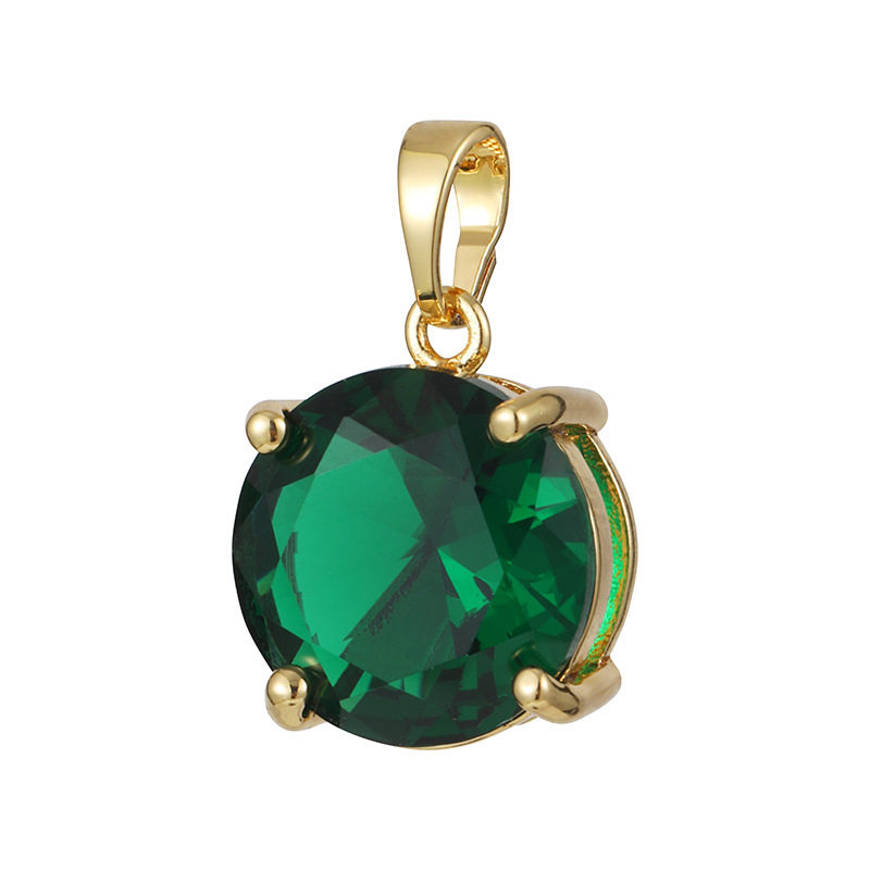 Joyas transfronterizas colgante de rubí esmeralda ligero de lujo accesorios de acero de titanio collar no decolor cadena clavícula