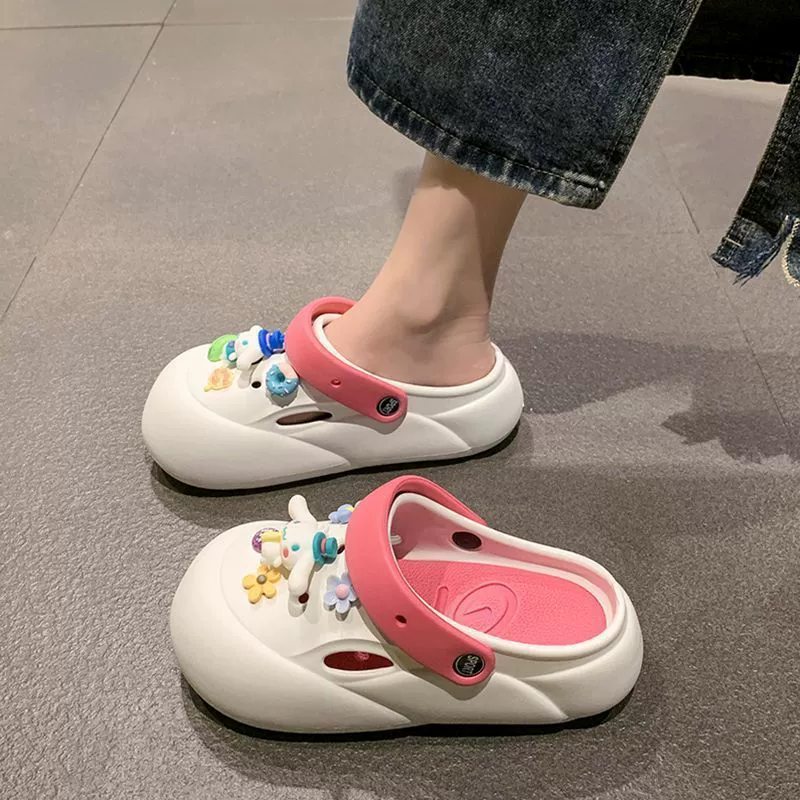 Обувь с пещерой для женщин, носящих на улице 2024 летом милый и удобный повседневный