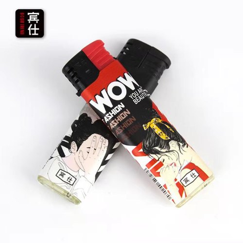 Benshimei Flame Lighter Plastic Thickened Explosion-Proof Rechargeable Stylish Personalized Disposable Electronic Lighter