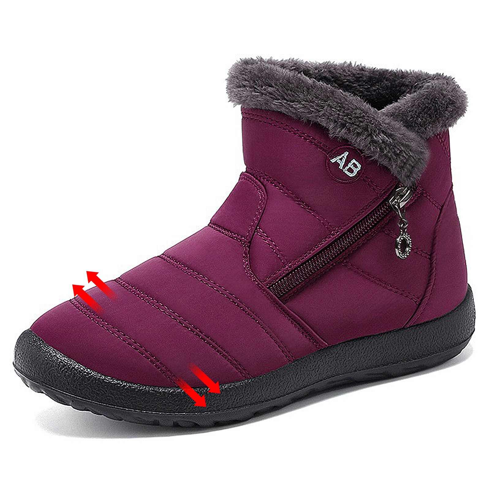 Zapatos de algodón de invierno de mujer procesamiento único de poliuretano personalizado botas de algodón transfronterizas de tamaño grande más vello grueso botas de nieve cálidas
