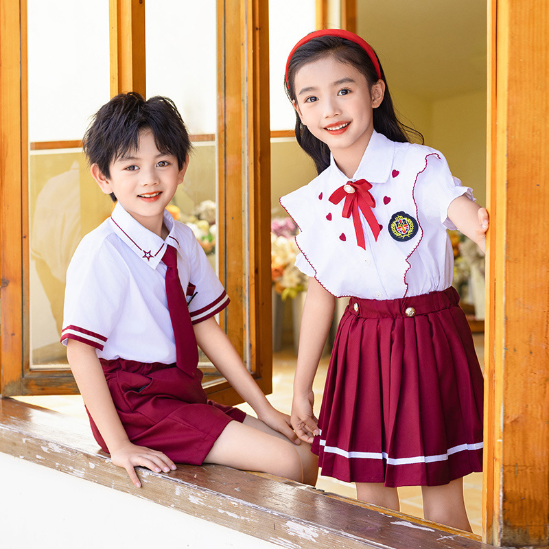 小學生校服夏裝英倫風幼兒園服夏季兒童班服合唱演出服畢業照套裝