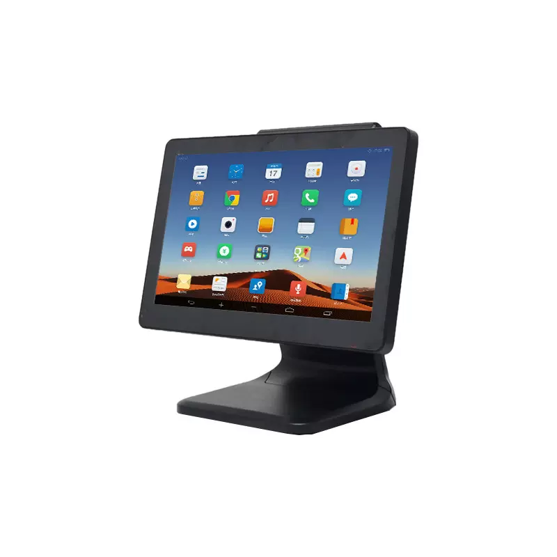 15.6寸双屏金属款安卓Android 收银点餐自助收款机POS触摸一体机