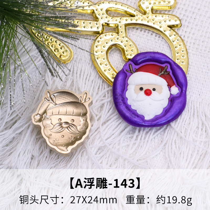 Color europeo pintura de fuego sello cabeza elk muñeco de nieve serie de navidad en relieve tarjeta de felicitación de navidad sobre sellado regalo de víspera de navidad