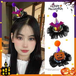 万圣节发饰派对cosplay女巫师帽子发卡发夹头饰舞会装扮表演道具-阿里巴巴