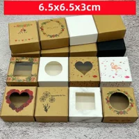 Трансграничная оптовая продажа 6.5x6.5x3cm крафт-бумага ручной работы подарочная упаковочная коробка для упаковки мыла летающая коробка
