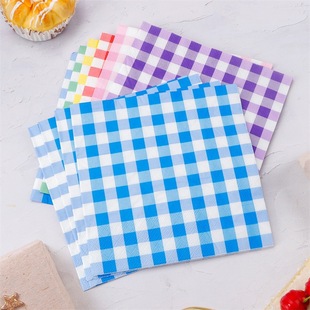 Amazon Plaid Printed Napkins Restaurant Commercial Napkins Holiday Party Colorful Napkins Wholesale