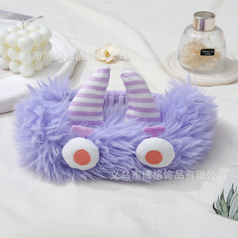 Nuevo divertido lindo peluche feo muñeca divertido orejas feo lindo estudiante accesorios para el cabello lavado facial maquillaje foto