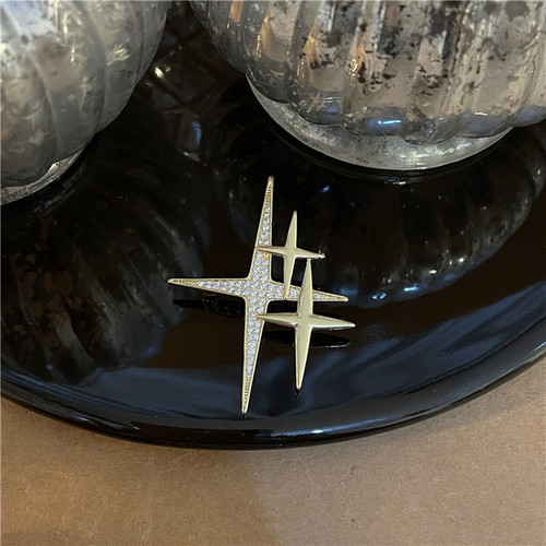 星星胸针日韩简约大小号个性别针领针防走光扣开衫西装配饰男女