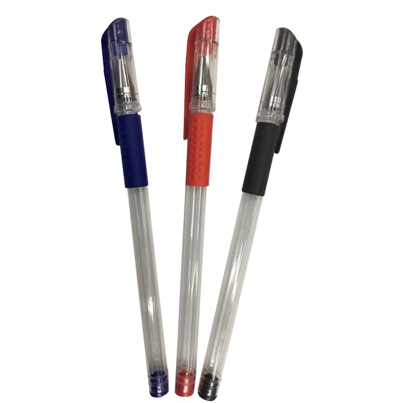 Factory direct European standard empty pole pen gel pen black red blue student office writing signature pen