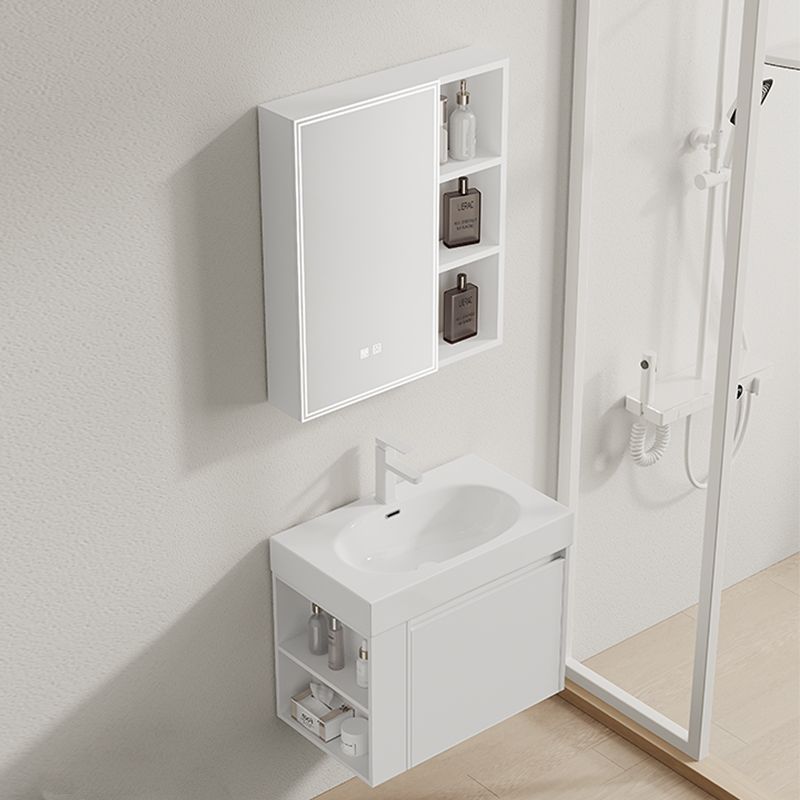 Espacio arco crema pequeño apartamento baño combinación engrosada panal de cerámica integrado lavabo