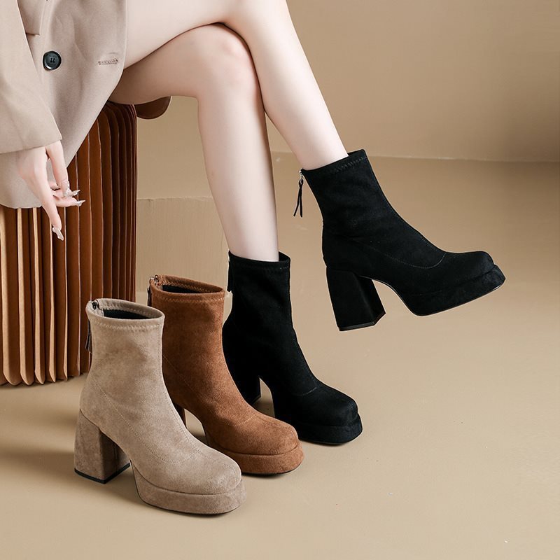 Waterproof Fleece-lined Over The Knee Boots With Platform For Women_voghion.com