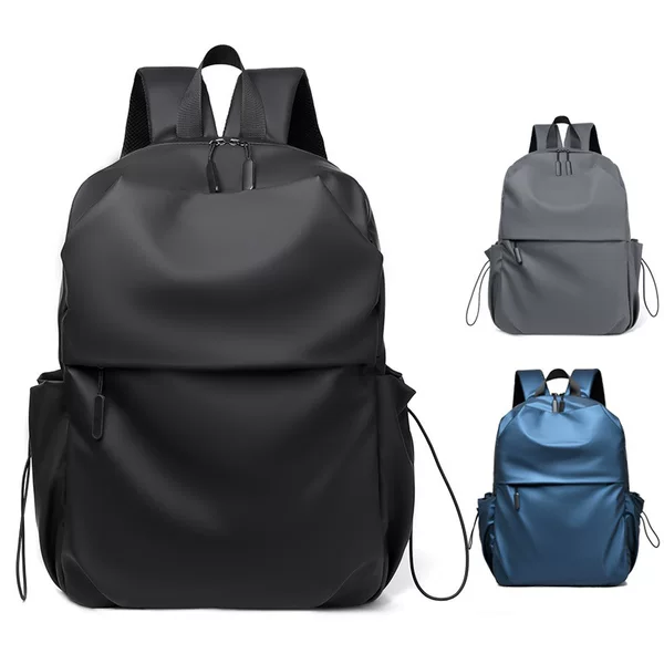 Cross-Border Backpack Men's High-End Business Backpack 15.6inch Large-Capacity Computer Bag for Work and Commuting Pure Color Double Back