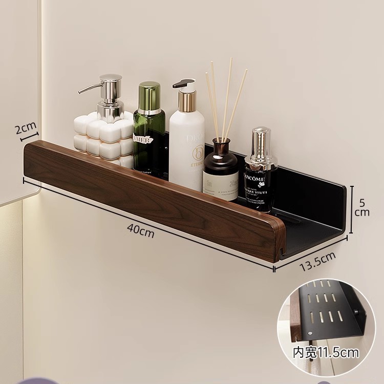 胡桃の木のトイレの物置棚の中古風は穴を開けないでください。|undefined