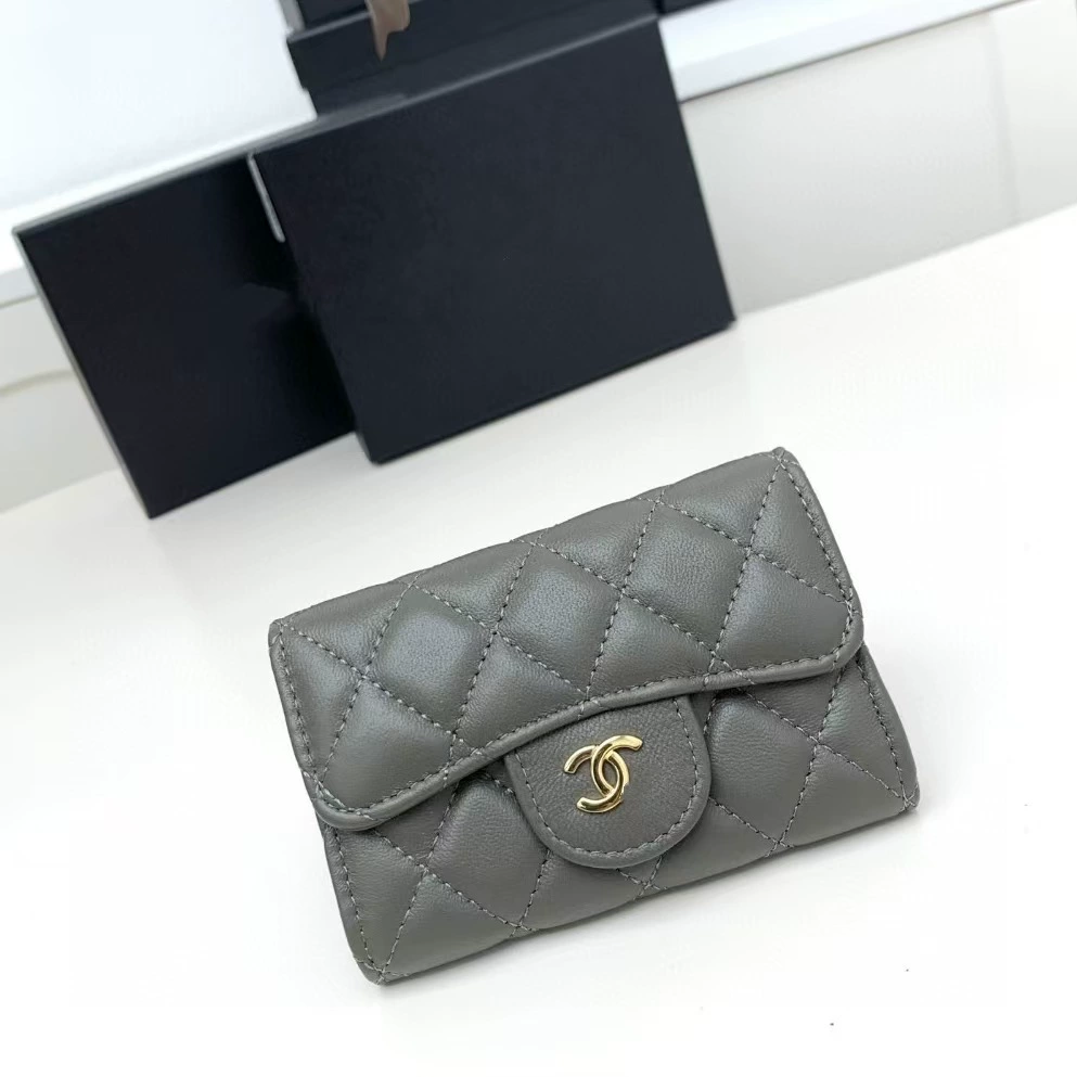 Картхолдер (в стиле Chanel) натуральная кожа, классический маленький клатч, 11,5×7 см