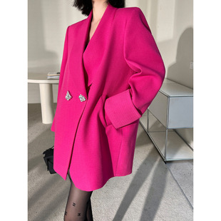 High-grade Suit Jacket Korean Loose Casual Mid-length Suit Women's Autumn New Niche Design Sense Top Trendy