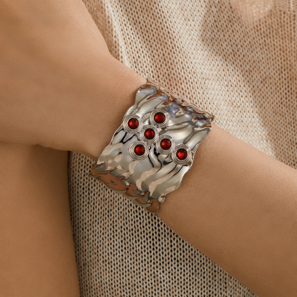 retro ruby silver bracelet