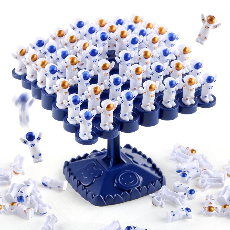 Niños rompecabezas rana panda árbol de equilibrio superposición música astronauta árbol de equilibrio juego de mesa doble juguete interactivo