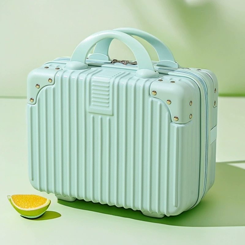 Mini Handheld Suitcase Makeup Box, 14″ & 16″, Lightweight Password Lock, Multi-Color