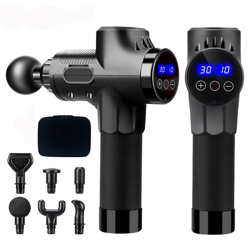 Venta directa de fábrica pistola fascial sin escobillas inteligente pantalla táctil pistola de masaje transfronteriza al por mayor relajación muscular fitness equipo de masaje