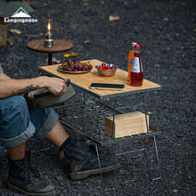 柯曼T-230A系列野炊场地置物架子 加厚不锈钢户外露营便携折叠桌