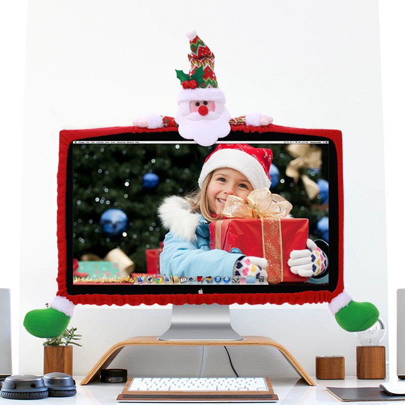 Christmas cartoon laptop non-woven cloth