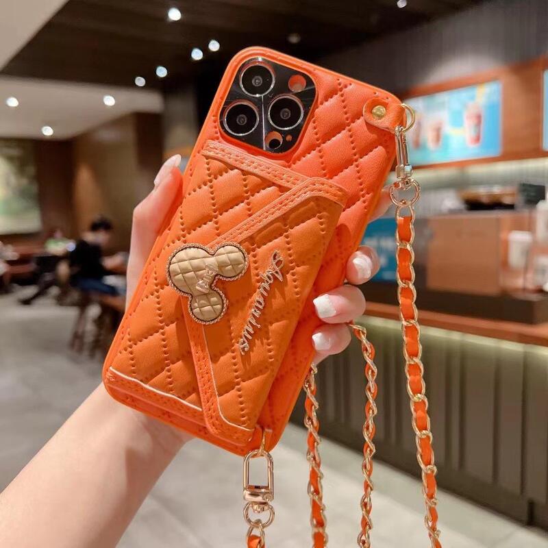 Suitable for iphone13 Phone Case Apple 14promax Goddess New Style Chanel Style Card Bag Feeling Crossbody Rope 12