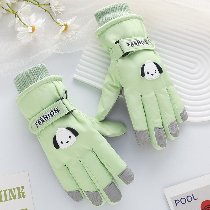 Guantes de esquí para hombres y mujeres en invierno, resistentes al viento y al frío, guantes cálidos con forro polar y engrosados, guantes antideslizantes con pantalla táctil para ciclismo al aire libre