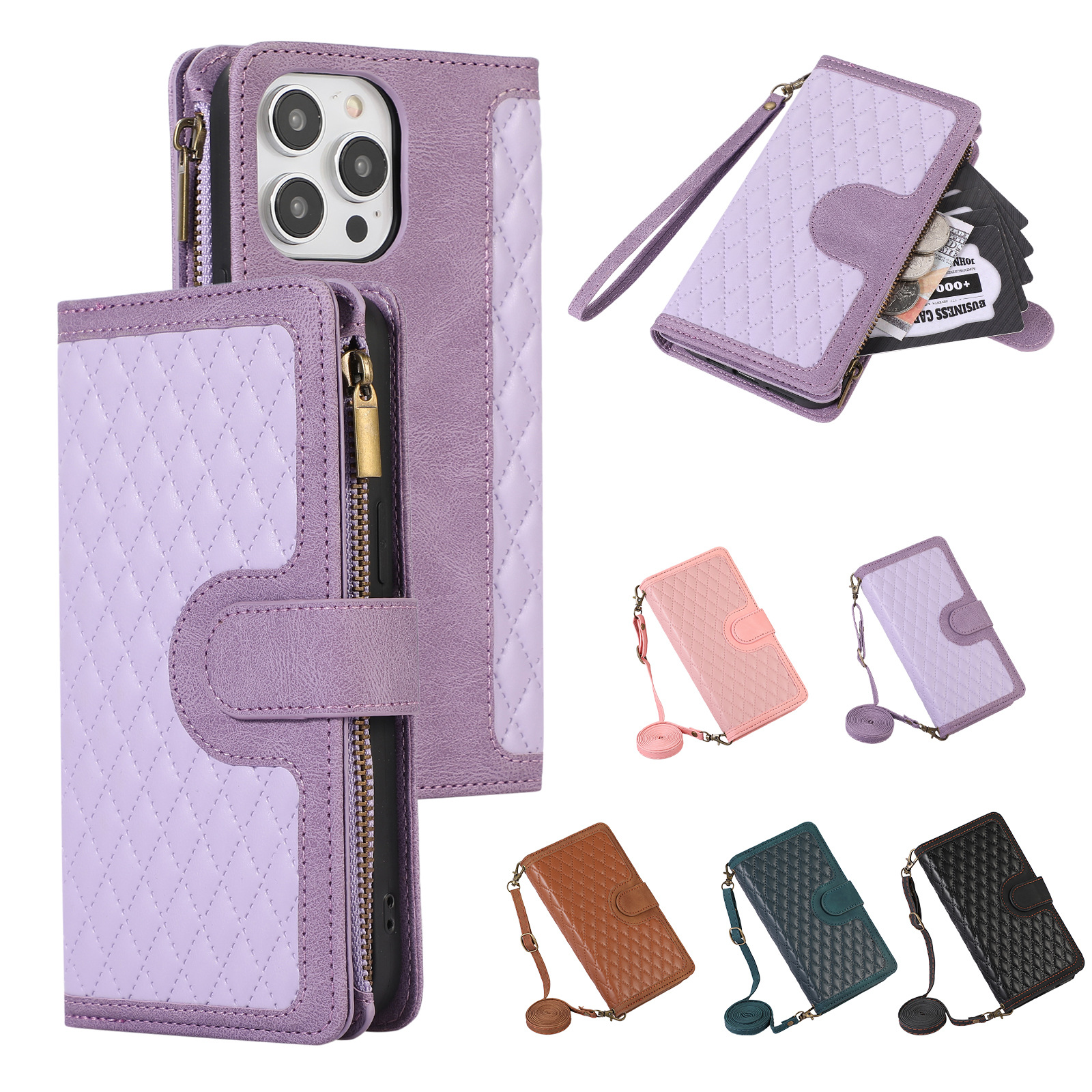Designer Phone Case For Samsung S24u And Iphone 15 Card Holder_voghion.com