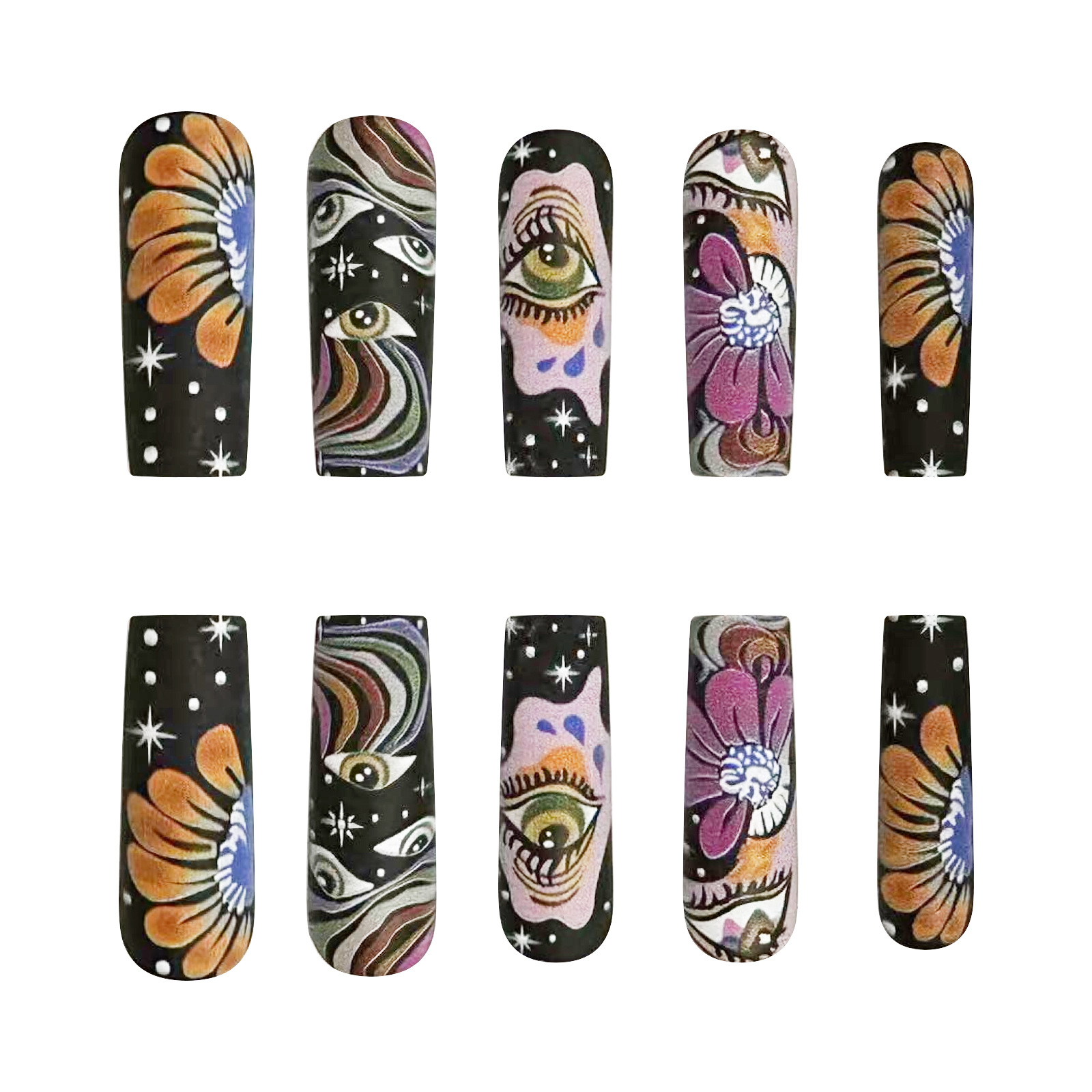 Casual Flower Plastic Nail Patches 1 Set display picture 2