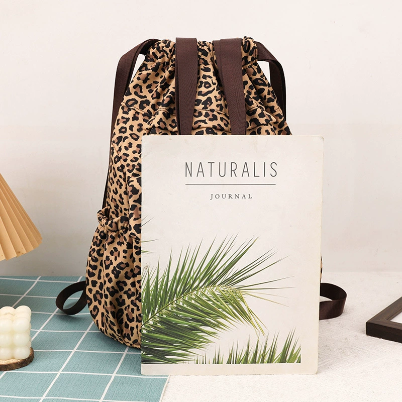 Small design universal backpack, one-shoulder bag, capacious travel bag, South Korea, drawstring