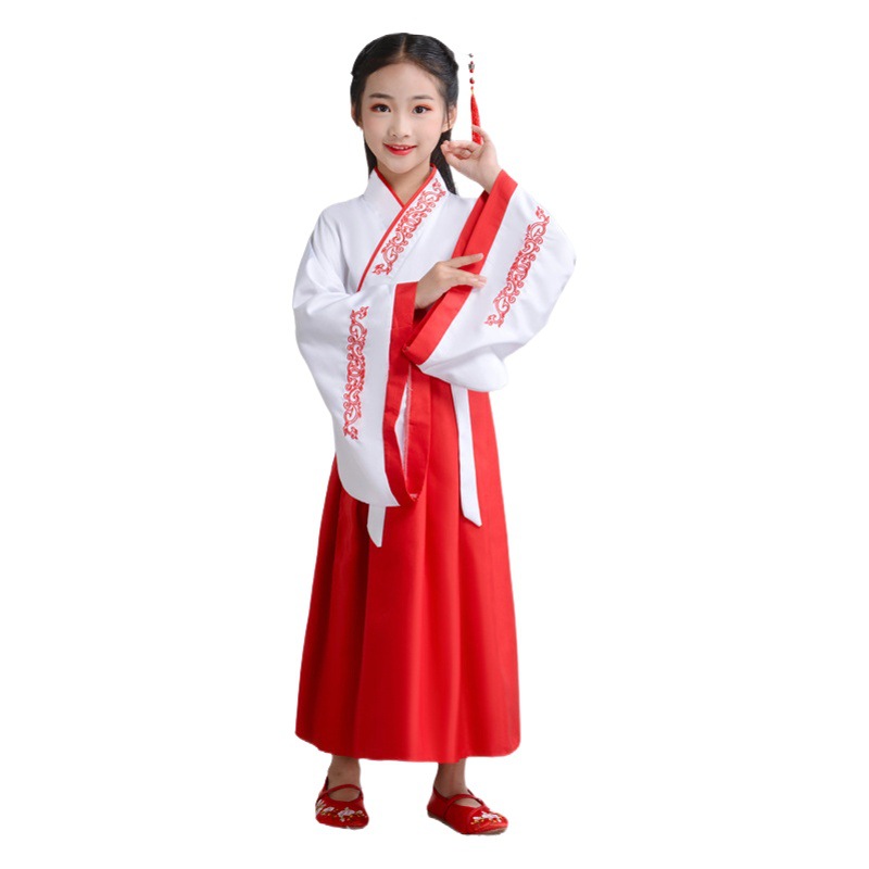 Children's Chinese-style hanfu ancient costume boys and girls three-character Sutra disciples children's clothing primary school student opening ceremony performance costume