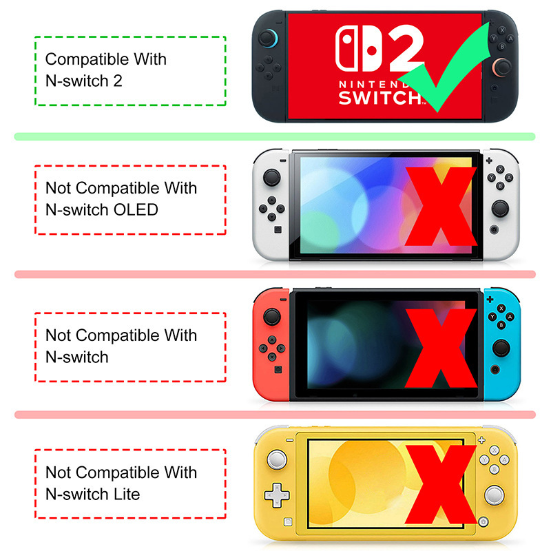 Nintendo Switch 2 ゲームコンソール用強化フィルム HD 高アルミニウム NS2 スクリーンガラスアークエッジ保護フィルム|undefined