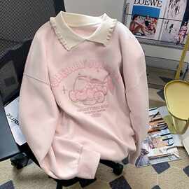 女童秋季卫衣批发新款洋气童装女孩秋装衣服儿童领春秋款上衣