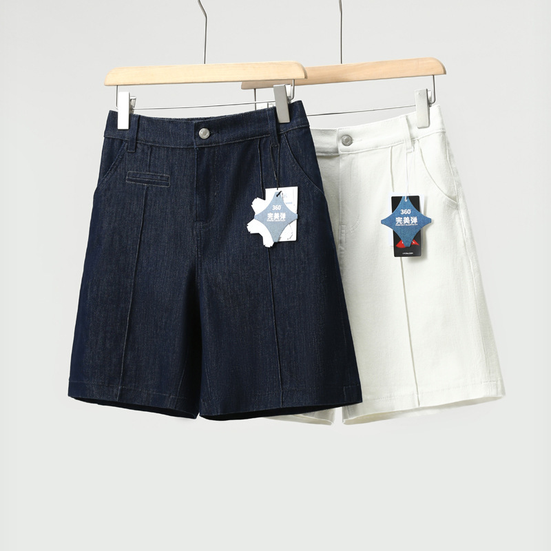 Comfortable and Wearing JI Simple Pants ~ Rear Elastic Straight Middle Pants Four-sided Elastic Narrow Version Thin Casual Denim Pants Comfortable and Wearing JI Simple Pants ~ Rear Elastic Straight Middle Pants Four-sided Elastic Narrow Version Thin Casual Denim Pants