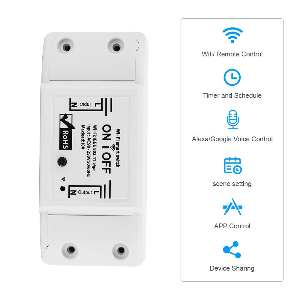 Ewelink Easy Micro -подключенный WiFi Два -сломанный Бокс Модуль APP дистанционное управление мини МИНИ умный выключатель