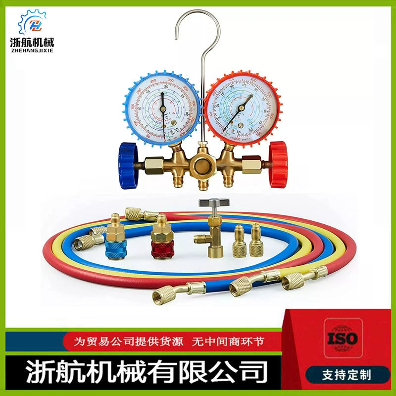 Манометр для хладагента R134a, манометр для заправки кондиционеров, манометрический коллектор для систем охлаждения R134, R22, R404, R410, набор манометров для измерения давления