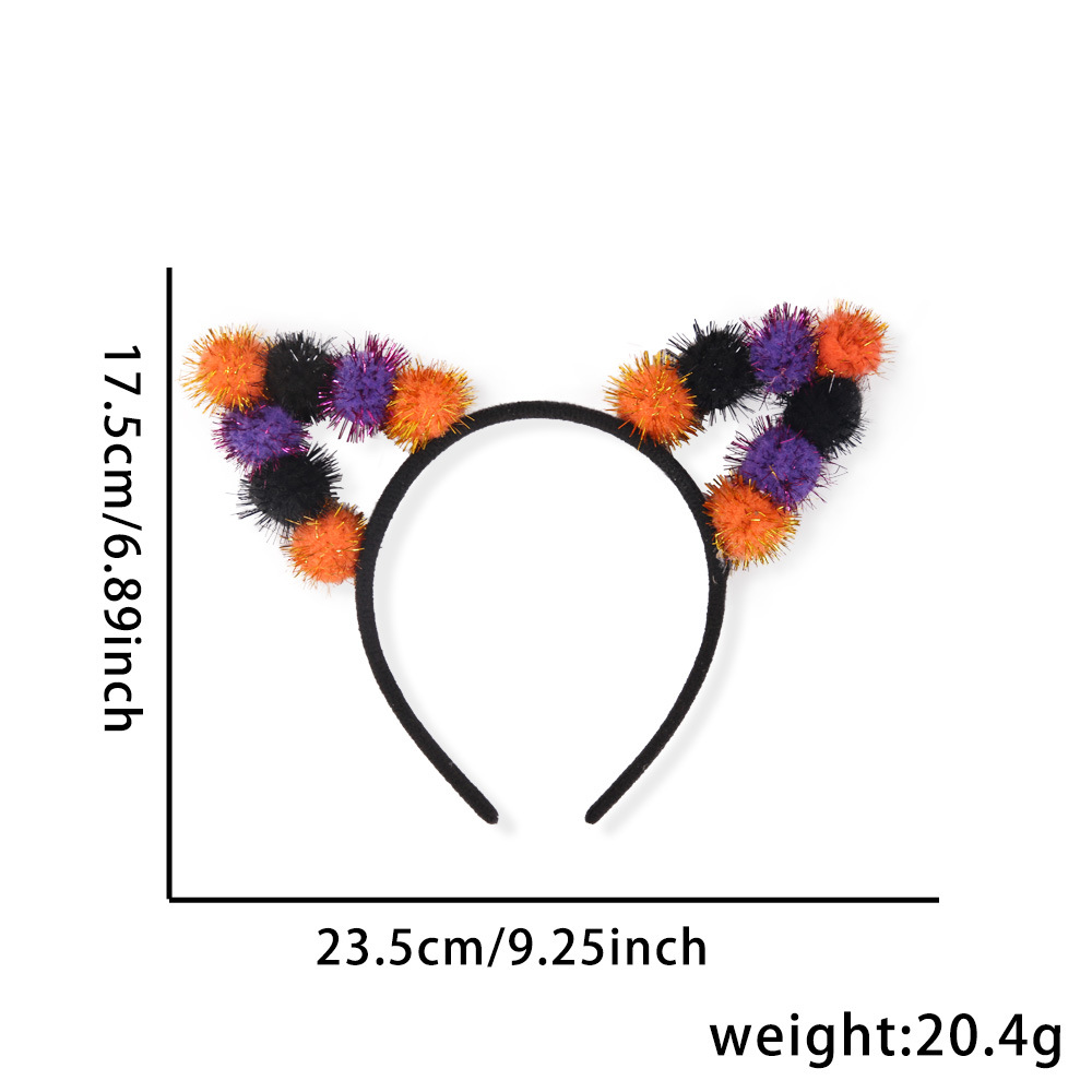 Diadema de Halloween oreja de gato fiesta de calabaza diadema festival de fantasmas decoración de fiesta de disfraces flor de rosa fantasma hebilla de cabeza accesorios para el cabello