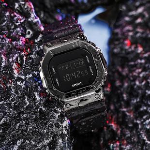 Internet celebrity electroplating single display electronic sports square watch casual digital fashion couple watch fashion watch