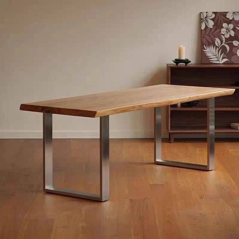 Solid Wood Table, Computer Desk, Modern Minimalist Office Desk, Study Desk, Dining Table, Rectangular Straight Work Table, Study Table