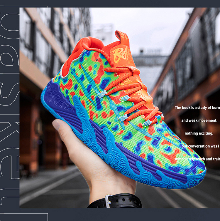 Three-ball Three-generation Bauer Basketball Shoes for Men and Women Anti-slip and Wear-resistant High-top Concrete Combat Cushioning Sports Shoes_voghion.com